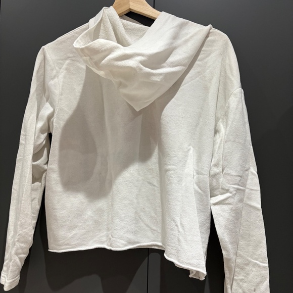 White NY cropped hoodie - Picture 2 of 6